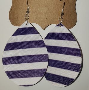 Faux leather earrings